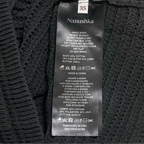 Nanushka Black Button-Up Knit Cardigan - Picture 7 of 9